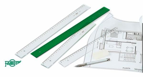 FAIBO REGLA 30CM METACRILATO VERDE