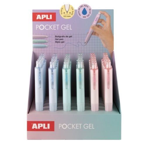BOLIGRAFO APLI MINI GEL SURT. EXP.36