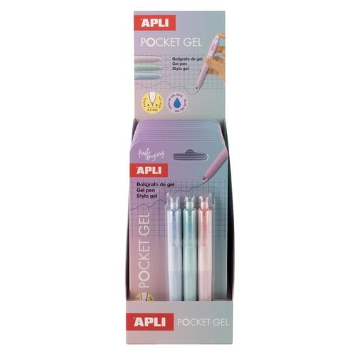 BOLIGRAFO APLI MINI GEL B/3 EXP.12