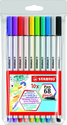 ROTUL.STABILO PEN 68 BRUSH BL.10