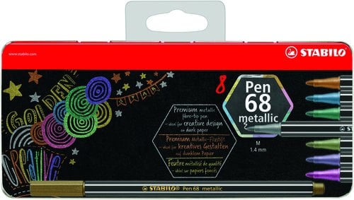 ROTUL.STABILO PEN 68 METALLIC C/8