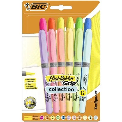 ROTUL.FLUOR BIC HIGHLIGHTER PASTEL B/12