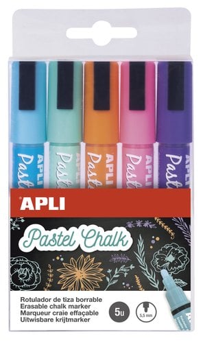ROTUL.PIZAR.APLI CHALK CONICO SURT. B/5