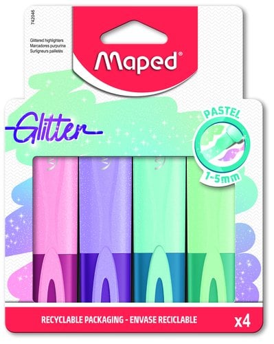 ROTUL. FLUOR MAPED PEPS GLITTER P/4