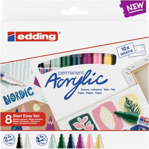 ROTUL.EDDING ACRYLIC PACK 8