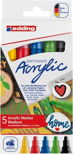 ROTUL.EDDING 5100 ACRYLIC BASICOS PACK 5