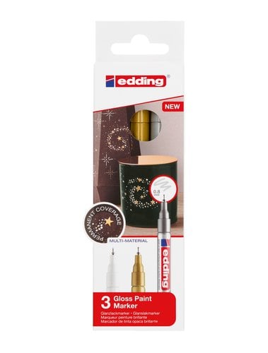 ROTUL.EDDING 780 B/3 (blanco, oro y pla