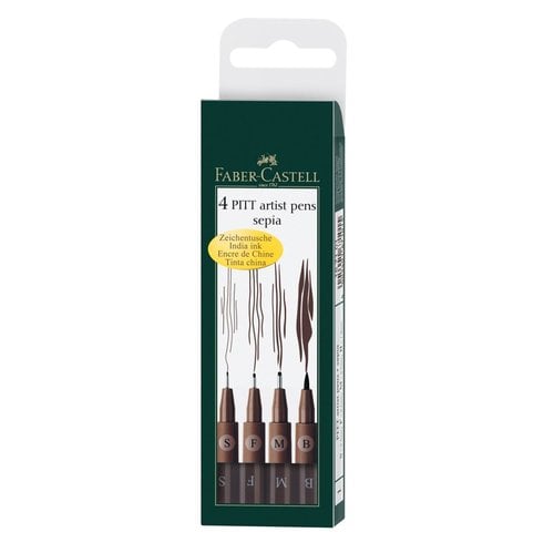 ROTUL.FABER PITT SEPIA ESTUCHE DE 4