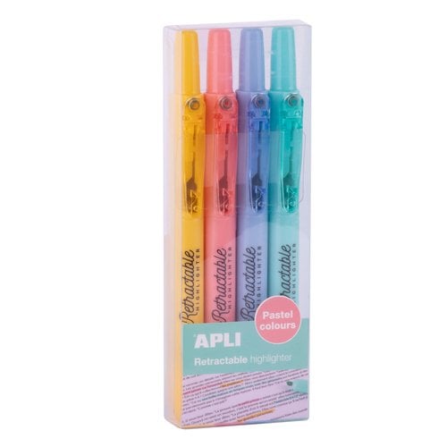 ROTUL.FLUOR APLI RETRACTABLE PASTEL B/4