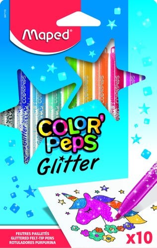 " 847110 ROTUL.MAPED COLOR""PEPS GLITTER B/10"