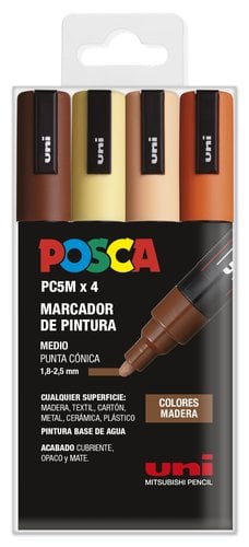 ROTUL.UNI-POSCA PC-5M COL. MADERA B/4