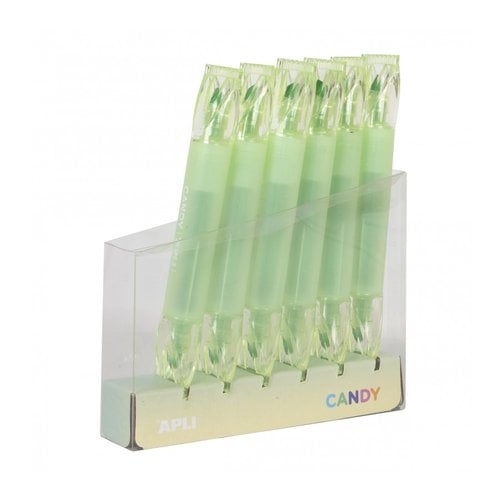 ROTUL.APLI DOBLE PUNT FLUOR CANDY VERDE