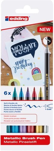 ROTUL.EDDING 1340 BRUSHPEN METAL P/6