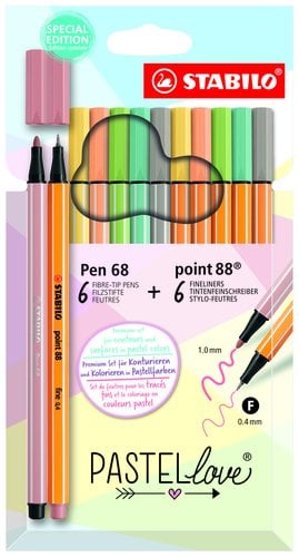 ROTUL.STABILO PEN 68&POINT 88 PASTEL