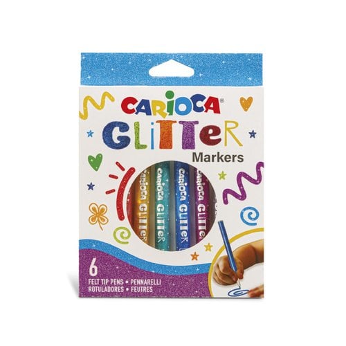 ROTUL.CARIOCA GLITTER CAJA 6