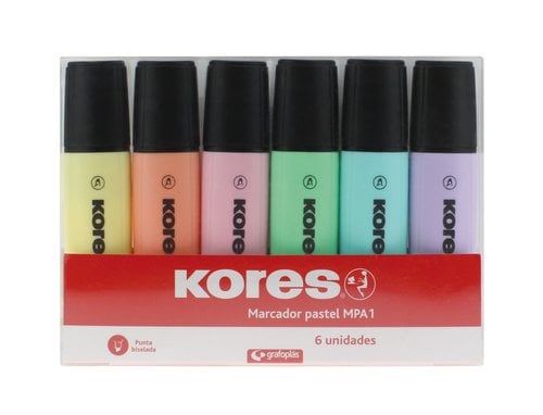 ROTUL.FLUOR KORES PASTEL CAJA DE 6