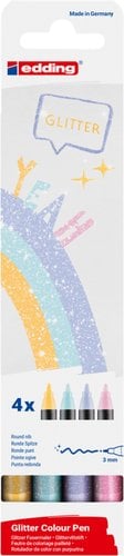 ROTUL.EDDING 1200 GLITTER PASTEL EST.4