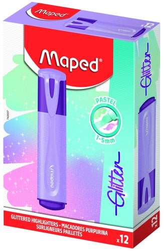 ROTUL. FLUOR MAPED GLITTER VIOLETA