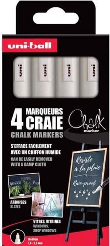 ROTUL.UNIBALL CHALK MARKER PWE 5M 4P C/