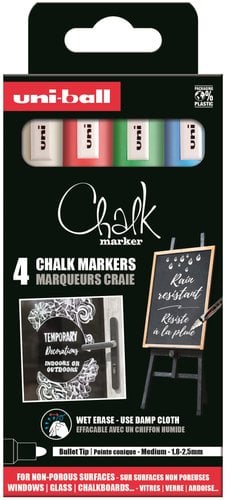 ROTUL.UNIBALL CHALK MARKER PWE 5M 4P C/