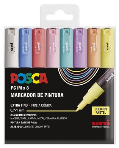 ROTUL.UNI-POSCA PC-1M PASTEL E/8