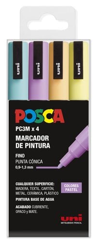 ROTUL.UNI-POSCA PC-3M PASTEL E/4