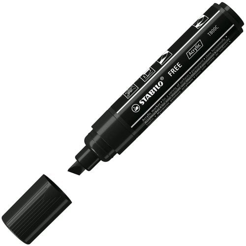 ROTUL.STABILO ACRYLIC FREE T800C NEGRO