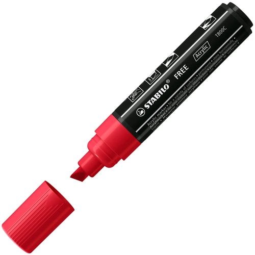 ROTUL.STABILO ACRYLIC FREE T800C CARMIN
