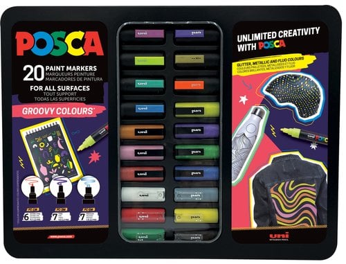ROTUL.UNI-POSCA CAJA METALICA 20 GRO