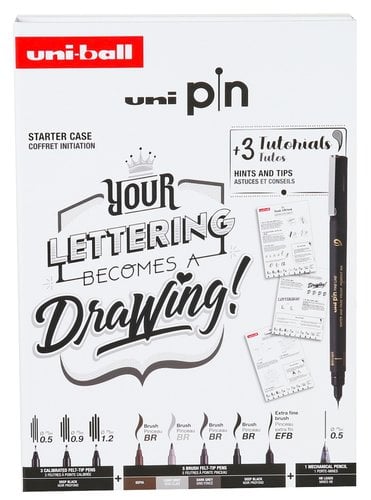 ROTUL.UNI PIN CALIBRADO LETTERING C/8