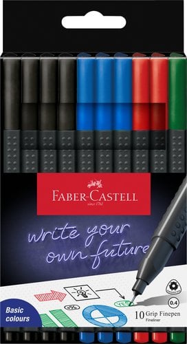 ROTULADOR FABER GRIP FINEPEN ESTUCHE 10