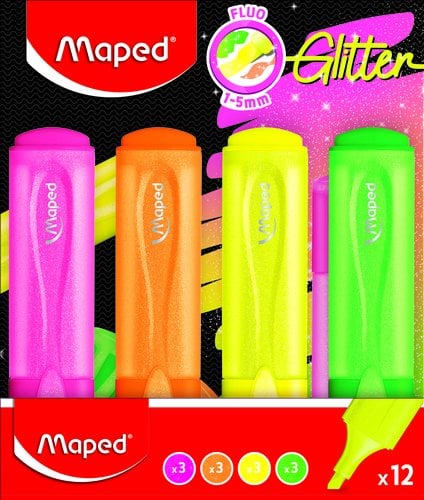 ROTUL. FLUOR MAPED NEON GLITTER EXP.12