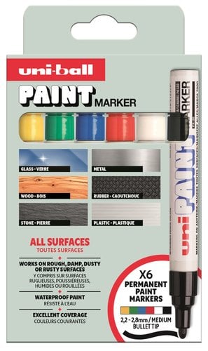 MARCADOR UNI-BALL UNI PAINT PX-20 P/6
