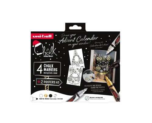 ROTUL.UNIBALL CHALK MARKER PWE-5M SET.4