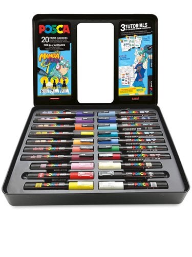 ROTUL.UNI-POSCA CAJA METALICA MANGA 20
