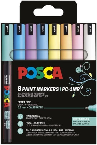 ROTUL.UNI-POSCA PC-1MR SUAVES E/8