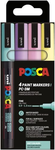 ROTUL.UNI-POSCA PC-3M COL. SUAVES E/4
