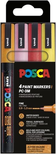 ROTUL.UNI-POSCA PC-3M COL. CALIDOS E/4