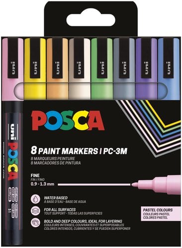 ROTUL.UNI-POSCA PC-3M PASTEL E/8