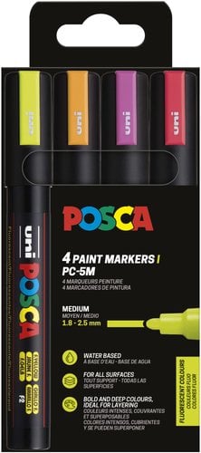 ROTUL.UNI-POSCA PC-5M COL. FLUOR E/4