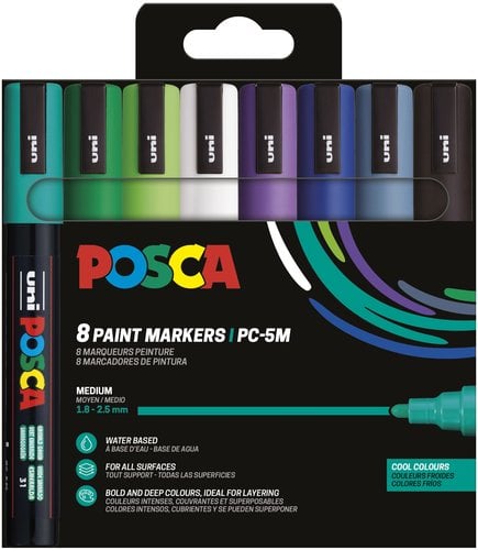 ROTUL.UNI-POSCA PC-5M COL. FRIOS E/8