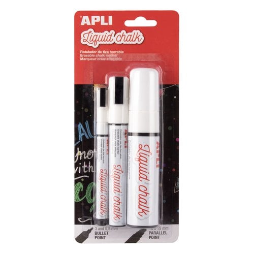 ROTUL.PIZAR.APLI CHALK CONICO BLAN. B/3