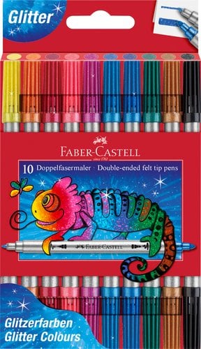 ROTUL.FABER C.DOBLE PUNTA GLITTER CAJA 1