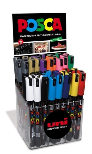 ROTUL.UNI-POSCA PC1MR EXPOSITOR DE 48