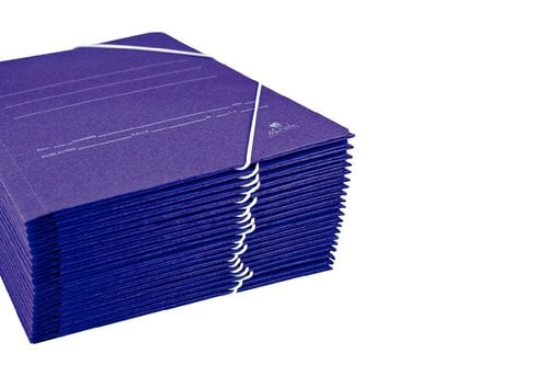 CARPETA GOMAS Y BOLSA CART. Fº AZUL