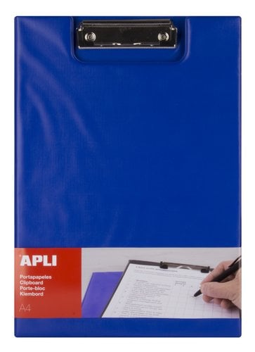 CARP.PINZA PORTABLOCS APLI PP A4 AZUL