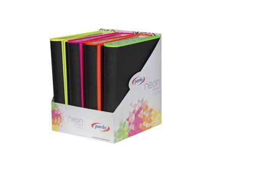 CARP. PARDO BORDE NEON Fº 4 AN.40 ROSA