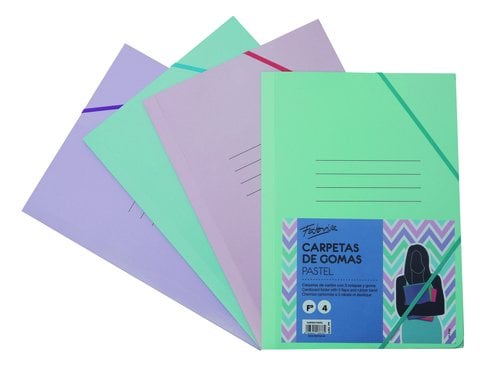 CARPETA SOLAPAS CARTON Fº SURTIDO PASTEL