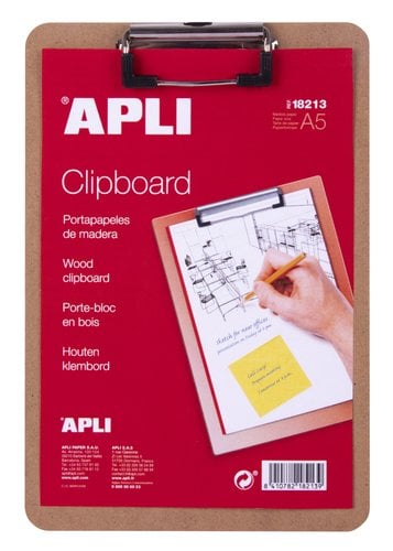 CARP.PINZA PORTABLOCS APLI A5 MADERA