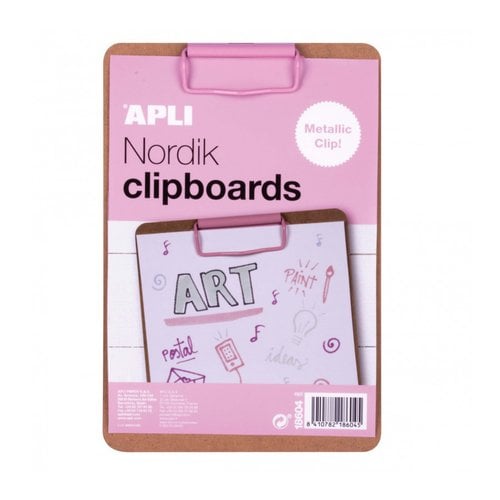 CARP.PINZA PORTABLOCS APLI A5 MADERA ROS